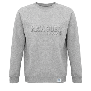 Sweat sans Capuche Naviguer en Duo GRIS